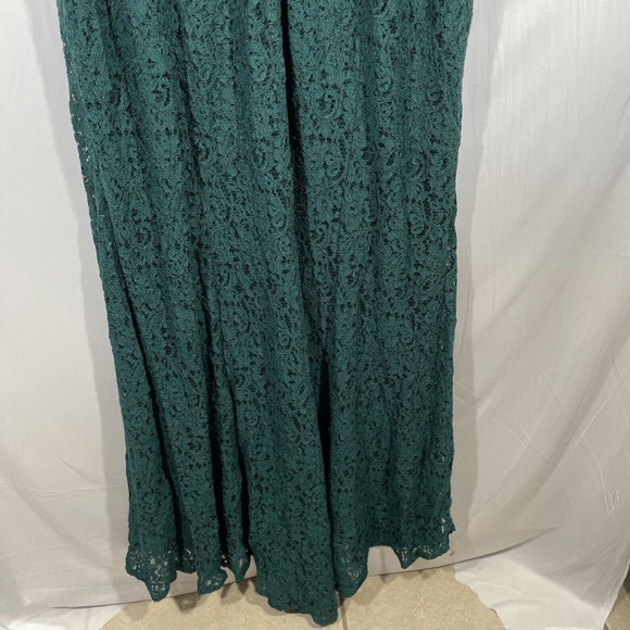 NEW Adrianna Papell [ Plus Size‎ 20W ] Ribbon-Belt Lace Gown in Forest - Picture 12 of 12